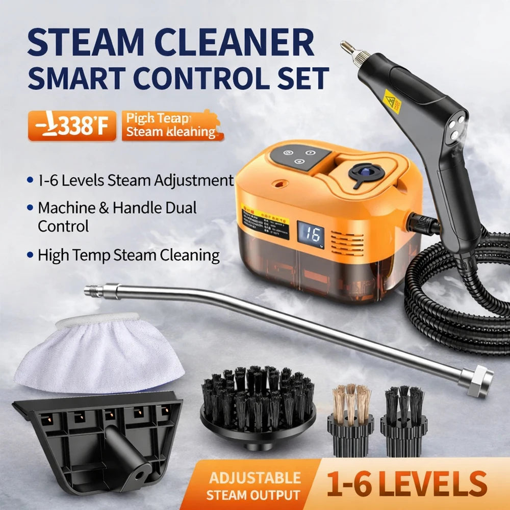 SteamForce Pro Steam Cleaner — High Temp Deep Cleaning Machine with 16 Accessories